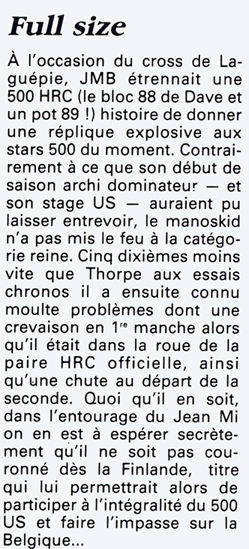 Moto Verte met en couverture Jean-Michel sur son numéro d'Août